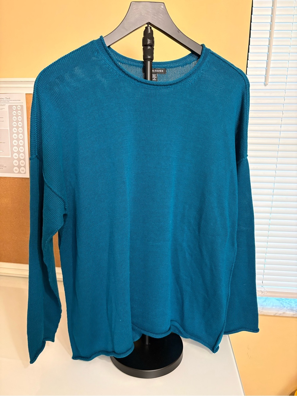 Eileen Fisher Teal Eucly Boxy Sweater